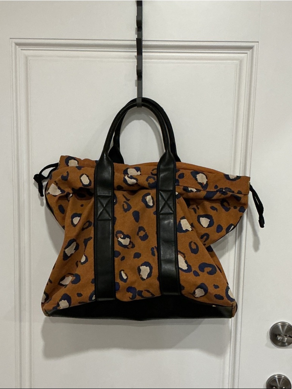 3.1 Phillip Lim Leopard-Print Tote with Black Leather Trim